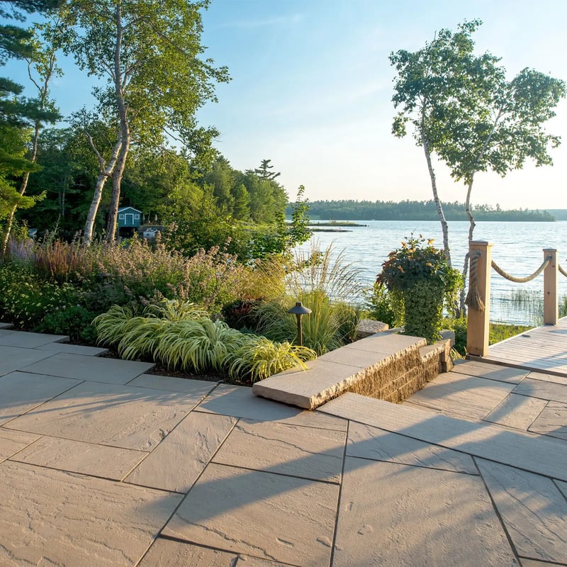 Techo-Bloc Aberdeen oversized patio slab installed by Smarter Scapes in Nashville TN