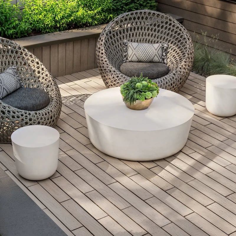 Techo-Bloc Borealis wood-look concrete patio slab installed by Smarter Scapes in Nashville TN