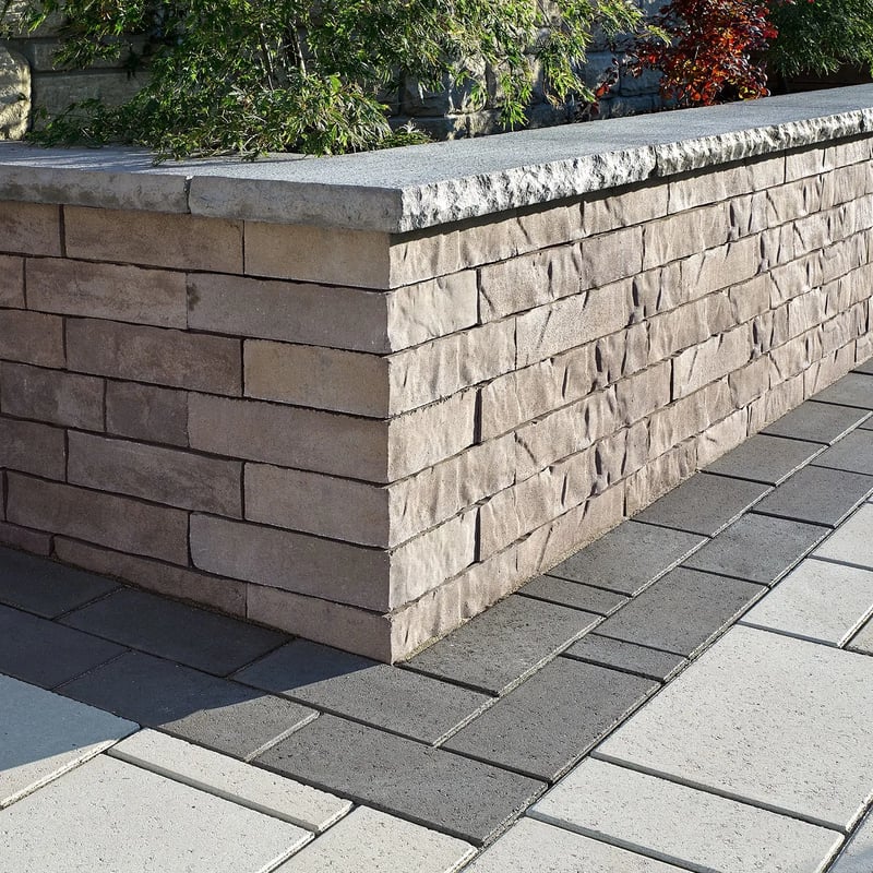 Techo-Bloc Brandon masonry-look retaining wall installed by Smarter Scapes in Nashville TN