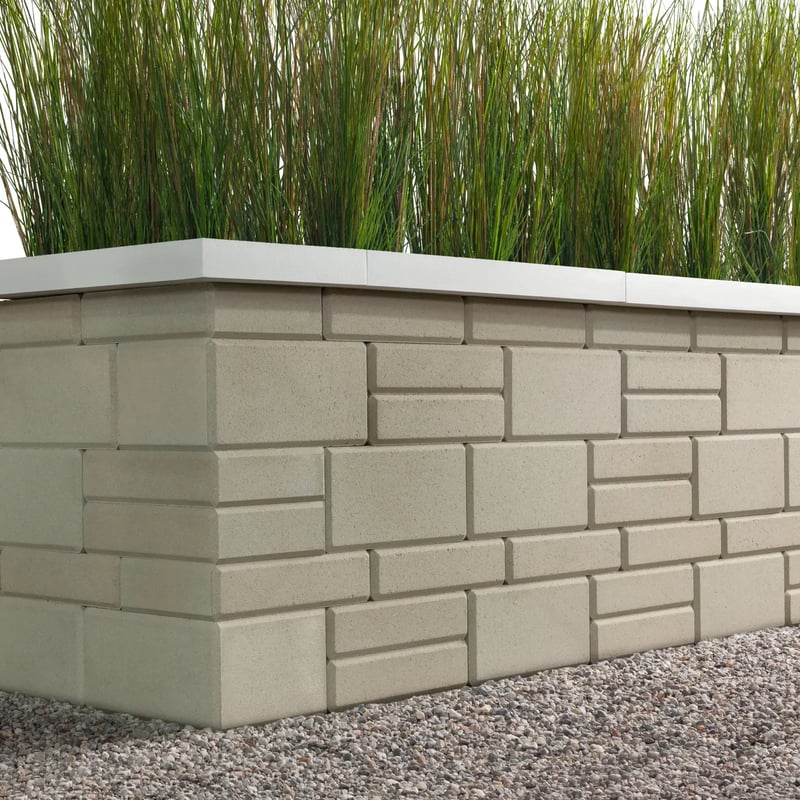 Techo-Bloc Raffinato polished retaining wall installed by Smarter Scapes in Nashville TN