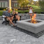 Unilock Beacon Hill Smooth paver pool deck installed by Smarter Scapes in Nashville TN - Granite Blend color option