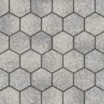 Unilock Hex hexagonal paver patio installed by Smarter Scapes in Nashville TN - Winter Marvel color option