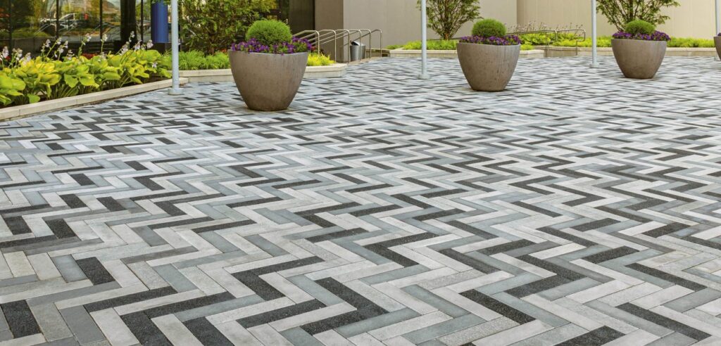 Unilock Promenade plank paver walkway installed by Smarter Scapes in Nashville TN