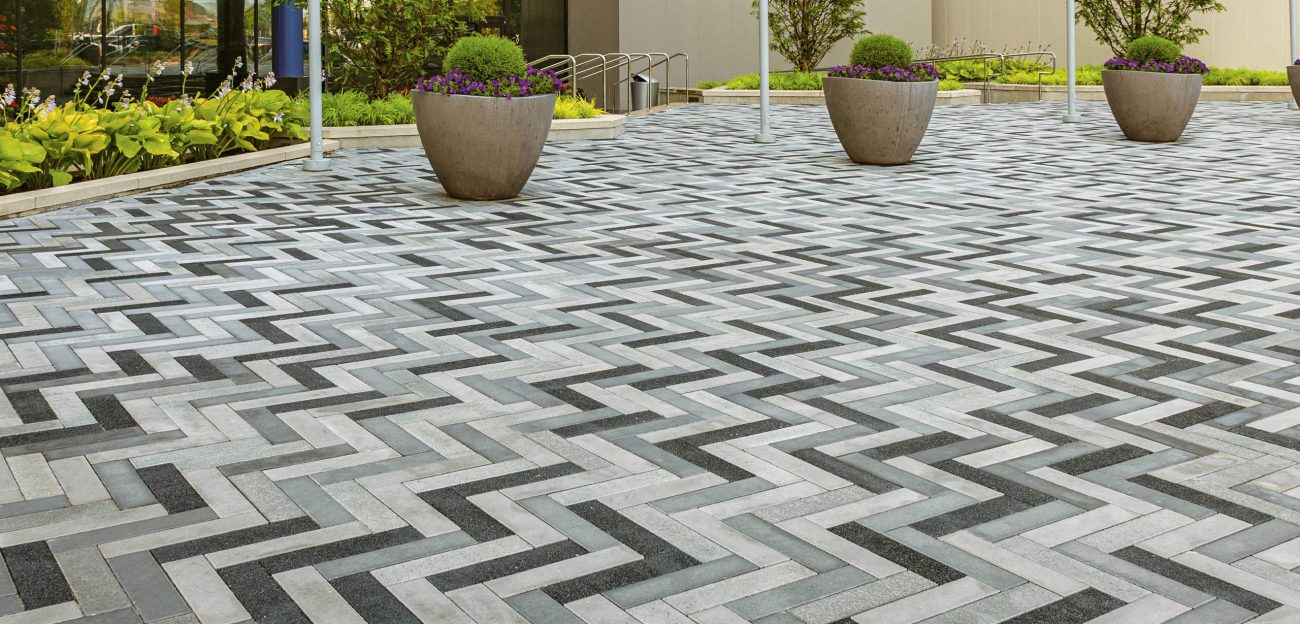 Unilock Promenade plank paver walkway installed by Smarter Scapes in Nashville TN