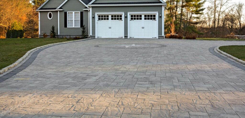 Unilock Westport concrete paver patio installed by Smarter Scapes in Nashville TN