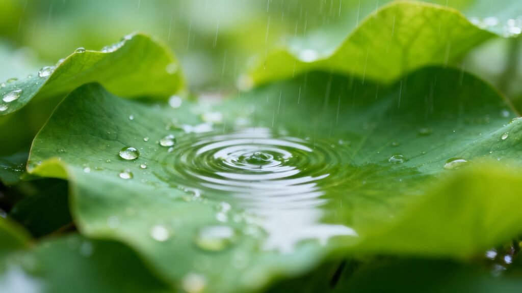 Fresh overlays with raindrops during April showers.