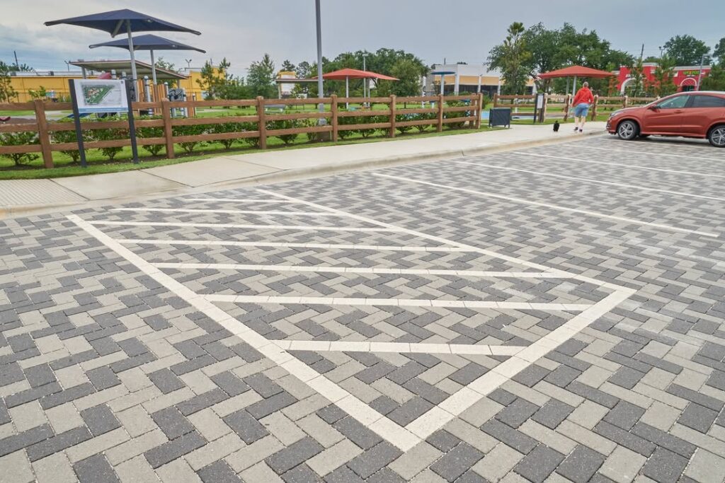Commercial permeable paver project in Nashville TN by Smarter Scapes LLC