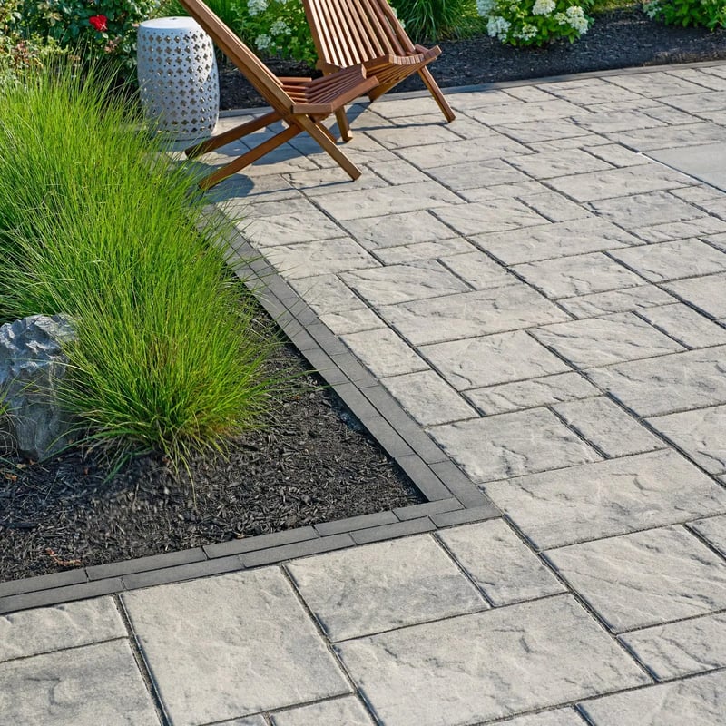 Techo-Bloc Blu 60 Slate Shale Grey paver driveway overlay installed by Smarter Scapes in Nashville TN
