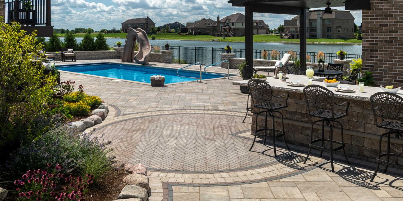 Unilock paver pool patio design inspiration for Nashville TN backyards